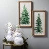 12.5"H & 13.5"H Sullivans Christmas Snowman Figurine Set of 2  White - 3 of 3