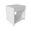 ChicFurnit Nightstands Modern End table Nightstand Side Table Bedside Table with Open Shelf Storage for Bedroom, White, 13.9"*15.7"*16.5" - 4 of 4