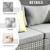Marlton 8pc Wicker Outdoor Patio Furniture Set Conversation Sofa Sectional with a Swivel Chair and Cushions - 4 of 4