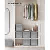 SONGMICS Storage Cubes Non-Woven Fabric Bins with Double Handles Set of 6 Closet Organizers for Shelves Foldable for Clothes - 3 of 4