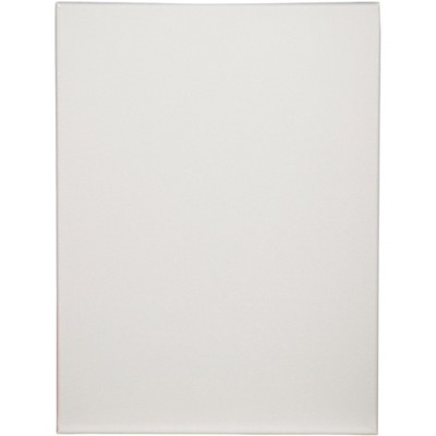 Tara Stretched Back Stapled Cotton Canvas, 12 X 16 in, White, pk of 3