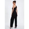 One-Shoulder Scuba Crepe Jumpsuit With Gold Buckle - 2 of 4