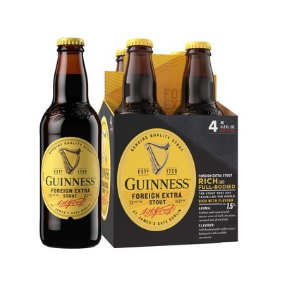 Guinness Foreign Extra Stout Beer - 4pk/11.2 fl oz Bottles