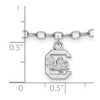 Black Bow Jewelry Sterling Silver South Carolina Gamecocks NCAA Anklet 9 Inch - 2 of 3