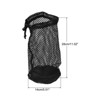 Unique Bargains Nylon Drawstring Cord Lock Closure Mesh Golf Ball Bag Black 2 Pcs - 2 of 4