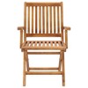 vidaXL Garden Chair Set of 2 Anthracite Fine sanded teak hardwood - 4 of 4