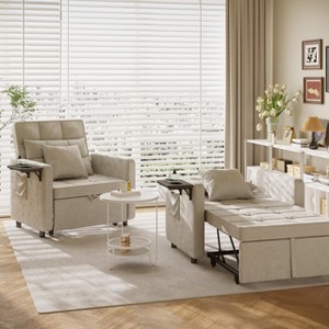 3-in-1 Sofa Bed with Wing Table, USB Ports, and Adjustable Backrest - 1 of 4