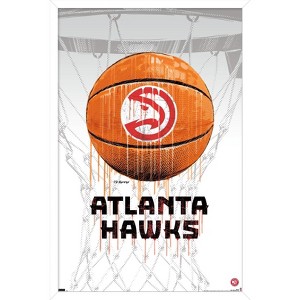 Trends International NBA Atlanta Hawks - Drip Basketball 21 Framed Wall Poster Prints - 1 of 4