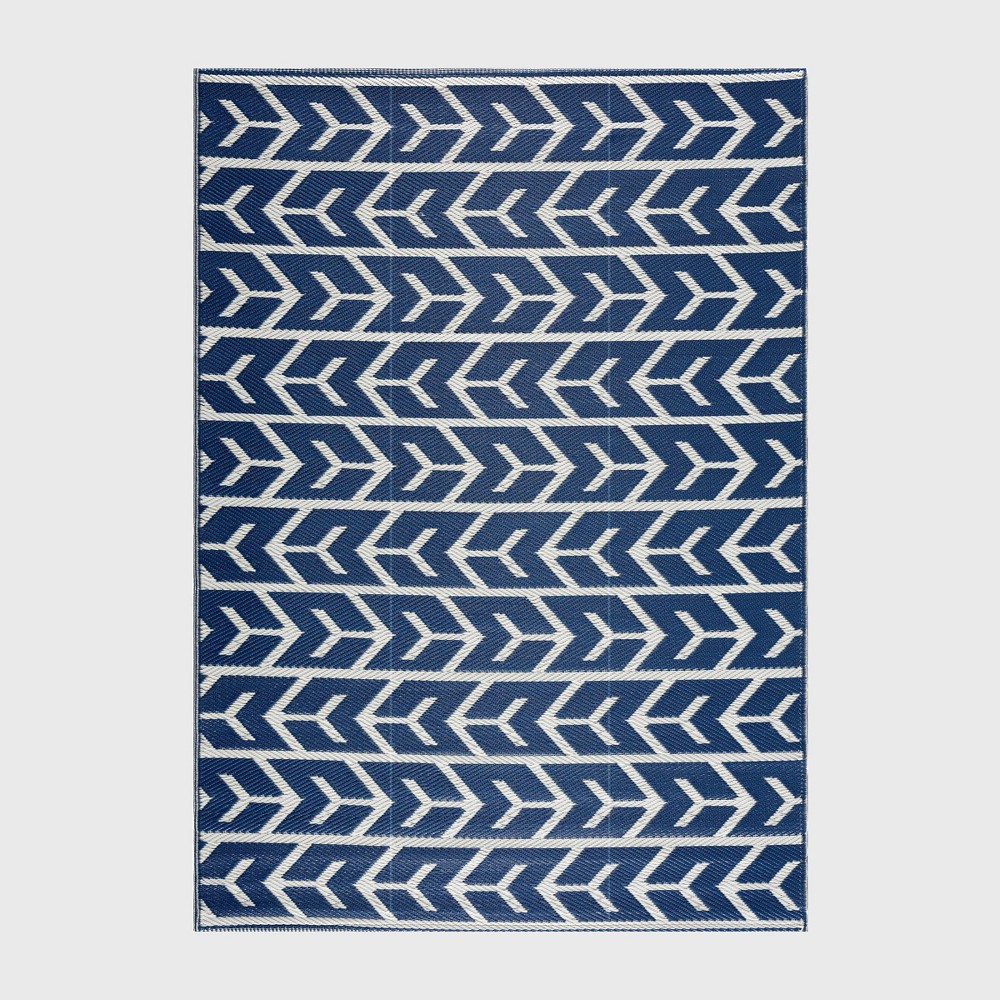 Playa Rug 8'x10' Amsterdam: Geometric Polypropylene Mat, UV & Water Resistant, Easy Clean