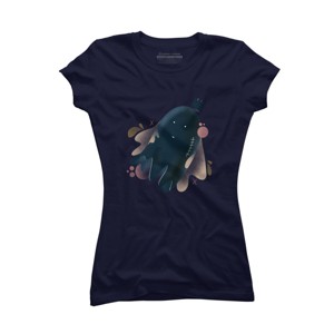 Junior's Design By Humans Little floating ghost By Nebenzu T-Shirt - 1 of 3