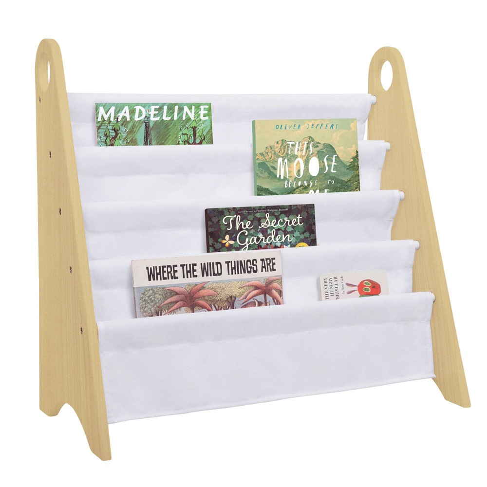 Photos - Garden & Outdoor Decoration Modern Sling Kids' Bookshelf Natural/White - WildKin