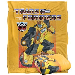 Transformers Bumblebee Silky Touch Blanket White 50X60 - 1 of 4
