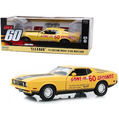 1973 Ford Mustang Mach 1 "Eleanor" Yellow Post-Filming Tribute Ed "Gone in 60 Seconds" 1974 1/18 Diecast Car Greenlight