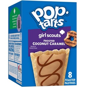 Pop-Tarts Girl Scouts Frosted Coconut Caramel Filling Toaster Pastries - 13.5oz/8ct - 1 of 4