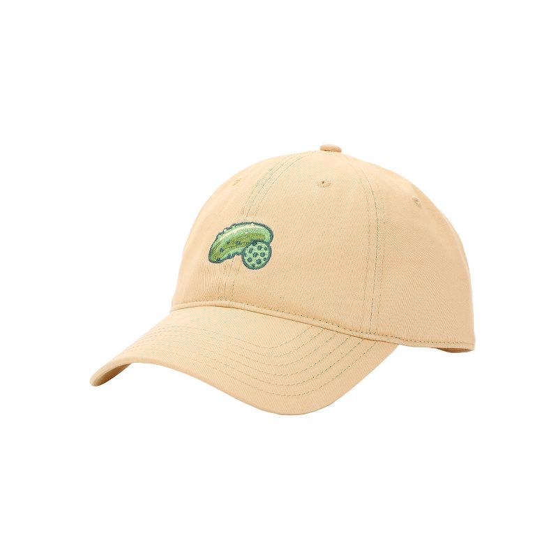 Pickleball Embroidered Pickle & Ball Tan Dad Hat, 2 of 7