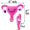 Attatoy Plush Uterus - Ivy The Uterus - Stuffed Toy 12in After Surgery Pal, Hysterectomy, Endometriosis, Fallopian Tubes, Ovaries; Gynecologist Gift - 3 of 4