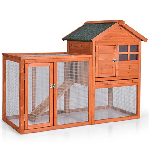 Small outdoor hot sale rabbit hutch