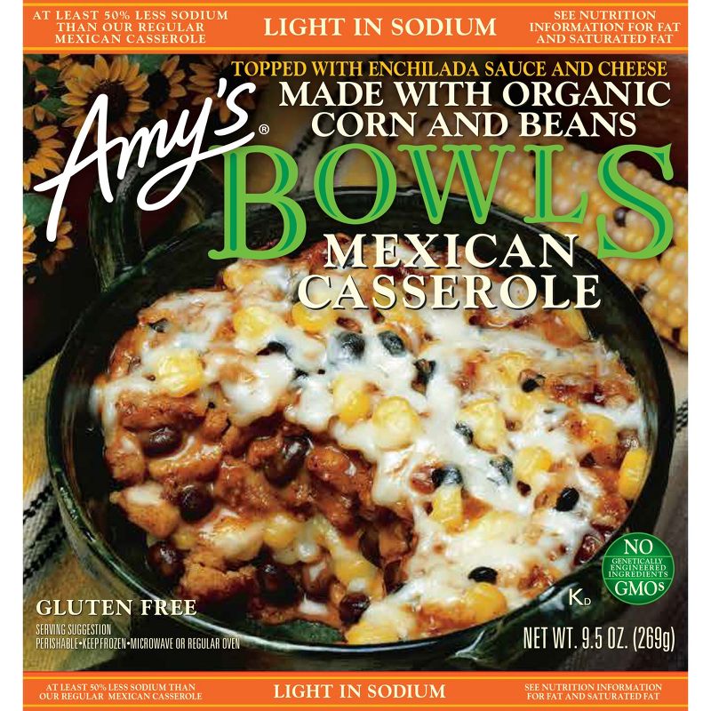 Amy&#39;s Gluten Free Frozen Light in Sodium Organic Mexican Casserole Bowl - 9.5oz, 5 of 6