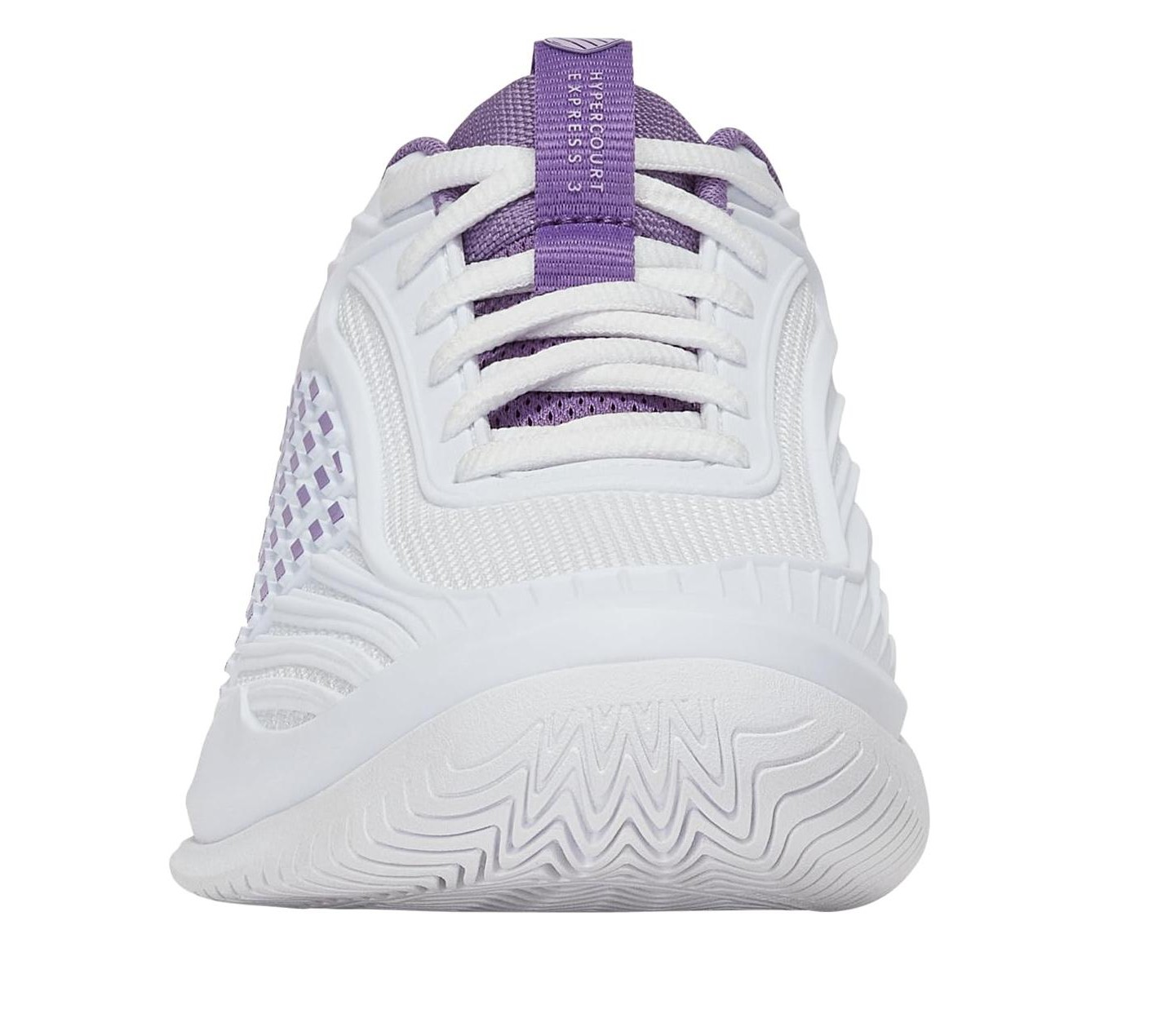 Женские кроссовки K-Swiss Hypercourt Express 3 (White/Purple Haze/Lunar Rock), цвет: Белый — фото 2