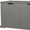 Merry PTH1031722510 Pet Cat Washroom Bench with Removable Partition Wall, Gray + Merry Products Decorative Pet Cage w/ Protection Box End Table, Black - 4 of 4