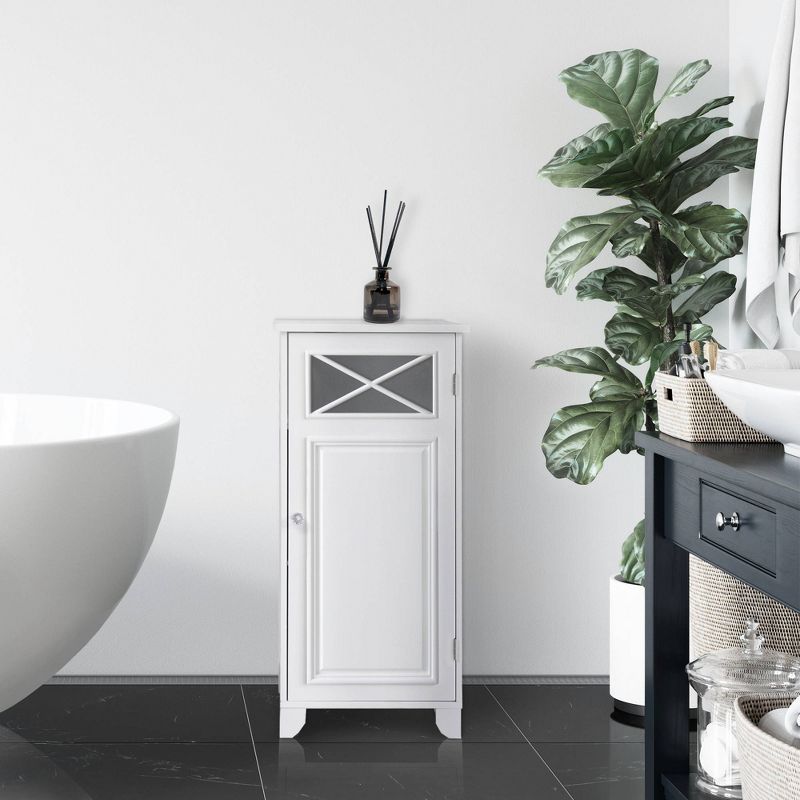 Dawson One Door Floor Cabinet White - Elegant Home Fashions, 3 of 11