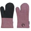 Home Mart Goods Red Heat Resistant Thick Soft Quilted Lining Kitchen Cotton & Neoprene Oven Glove Mitts - 2 of 4