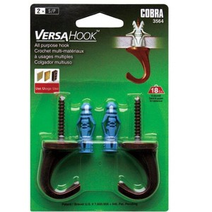 Cobra VersaHook Bronze Brown Self-Drilling All Purpose Hanger 20 lb 2 pk (Case of 5) - 1 of 1