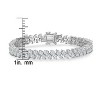 Guili Sterling Silver CZ Icicle Cluster Double Row Tennis Bracelet in White, Gold, or Rose Gold – Sparkling & Elegant for Everyday Wear. - 2 of 3
