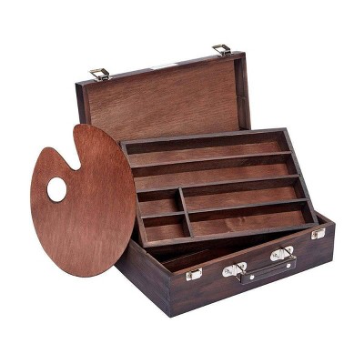 Kingart 2 Tier Wooden Artist Storage Box - Espresso