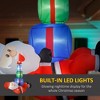Outsunny 5' Inflatable Santa Claus, Outdoor Blow-Up Santa & Three Gift Boxes w/ LED Lights, Christmas Decor Outside for Party - 4 of 4