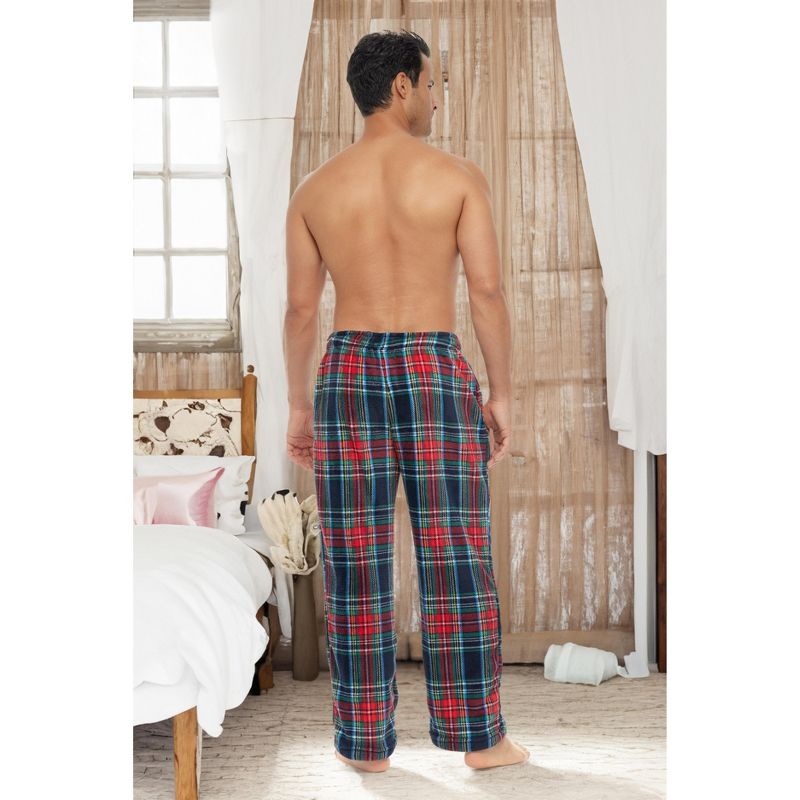 Men's Soft Plush Fleece Pajama Pants, Warm Long Lounge Bottoms, 4 of 7