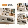 AMERLIFE 3-in-1 Convertible Sleeper Sofa, Adjustable Backrest, Ottoman Couch Bed - 4 of 4