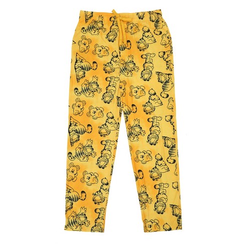 Men's Adult Garfield Orange Sleep Pants- XL