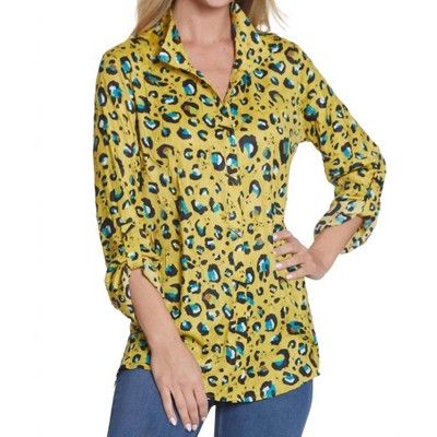 Women's Wire Collar Cheetah Blouse - Multiples