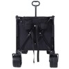 Grungis 480lbs Heavy Duty Folding Wagon Cart,All-Terrain Shopping Cart with Locking Brakes & Storage Pockets,Oversized Utility Cart for Camping - 4 of 4