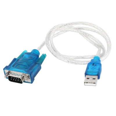 Unique Bargains High Speed Translucent USB 2.0 to DB9 RS232 Serial Converter 9 Pin Adapter Cable