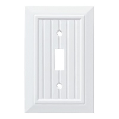 Franklin Brass Classic Beadboard Single Switch Wall Plate White
