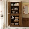 Besiost Freestanding Kitchen Pantry Cabinet with 4 Doors, 71" Large Storage Cupboard with Drawer and Shelves - 4 of 4