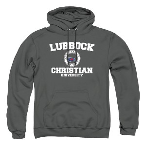 Lubbock Christian University Official Circle Logo Unisex Adult Pull-Over Hoodie, Black - 1 of 4