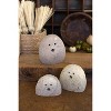 Tabletop River Rock Ghosts – 5 Inch Tall Handmade Halloween Figurines, Set of 3 By Kalalou - 2 of 3