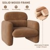 Modern style chair, single lounge chair, wooden frame, ergonomic design, suitable for living room, bedroom, apartment - 4 of 4