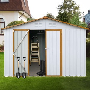 NicBex 10ft�12ft Outdoor Storage Sheds Metal Garden Sheds for Garden Tools, Bikes, Durable and Weather-Resistant - 1 of 4