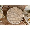 EHMKNP Natural Woven Round Rattan Coffee Table - Single Piece for Apartment Living Room, Rattan End Table for Living Space - 4 of 4