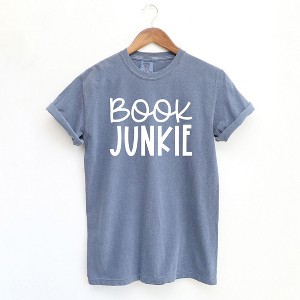 Simply Sage Market Women's Book Junkie Short Sleeve Garment Dyed Tee - 1 of 4