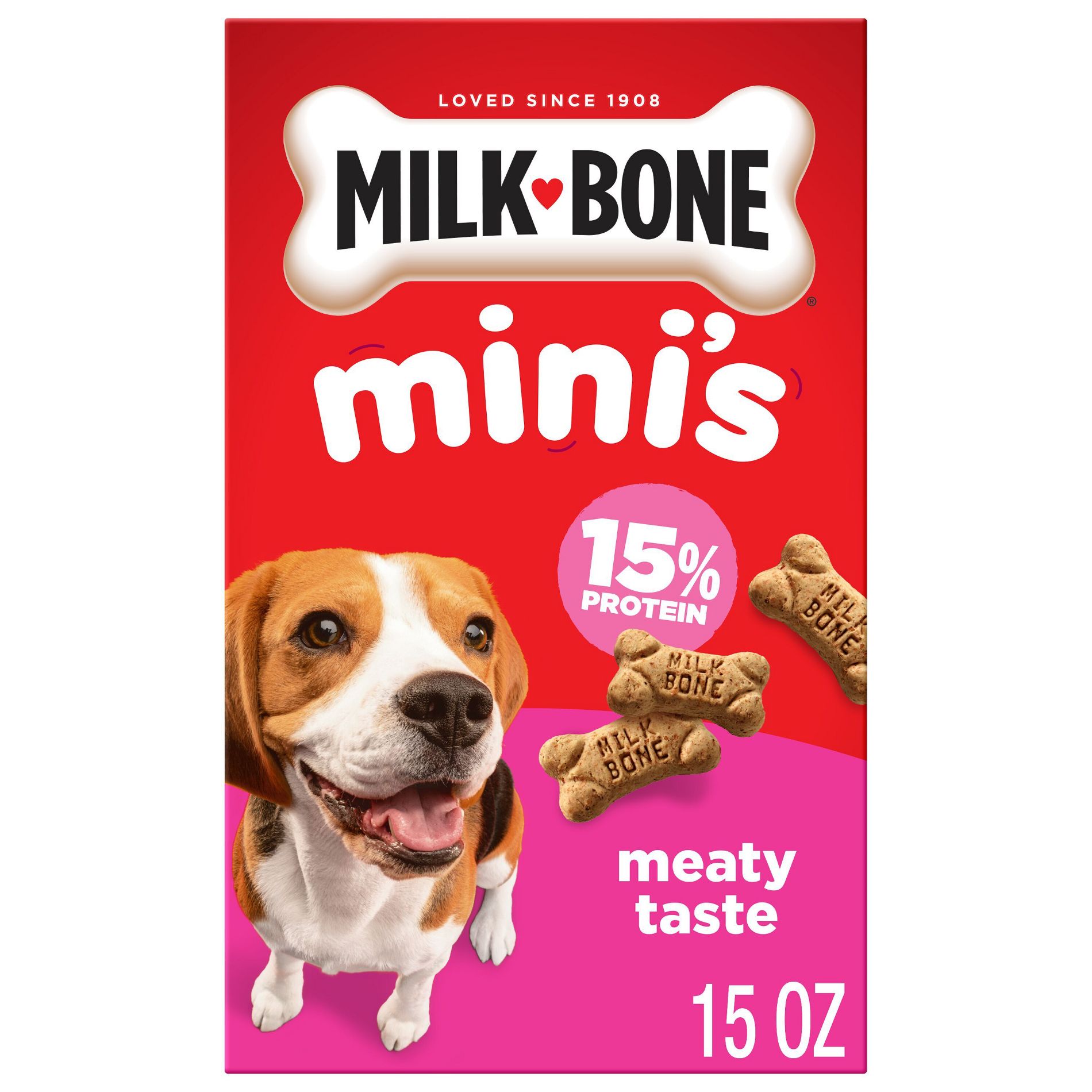 Milk-Bone Original Mini Dry Dog Treats Biscuits Beef Flavor - 15oz