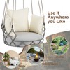 PAGED Porch Swing Metal Frame Swing Chair with UV Resistant Thickened Cushion for Outdoor, Garden, Balcony - 4 of 4