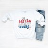 Simply Sage Market Women's Graphic Sweatshirt Batter Batter Red White Blue - 3 of 4
