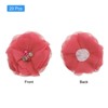Unique Bargains Wedding Party Decoration Artificial Rhinestone Chiffon Flower Heads - 3 of 3