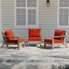 WestinTrends Avalon Outdoor Patio HDPE Loveseat Sofa with Patio Cushions - 2 of 4