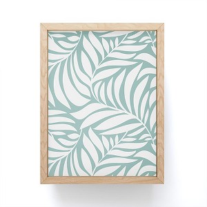 Heather Dutton Flowing Leaves Seafoam Framed Mini Art Print 4" (H) x 3" (W) x 1" (D) - Society6 - 1 of 3